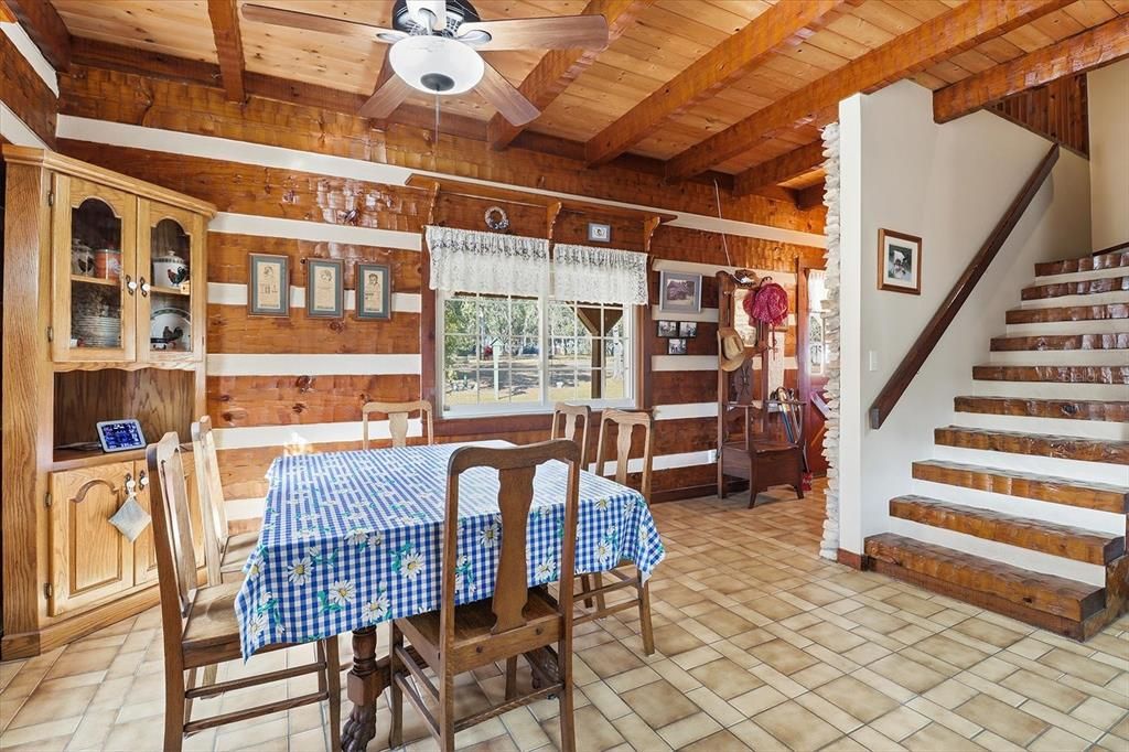 Dining room, Interior, Wooden Beams, Wooden Ceilings, Wooden Walls
