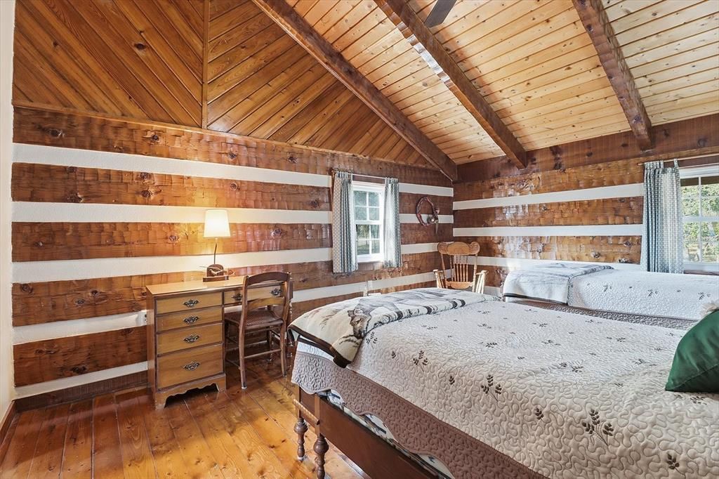 Bedroom, Interior, Wooden Beams, Wooden Ceilings, Wood Texture Flooring, Wooden Walls