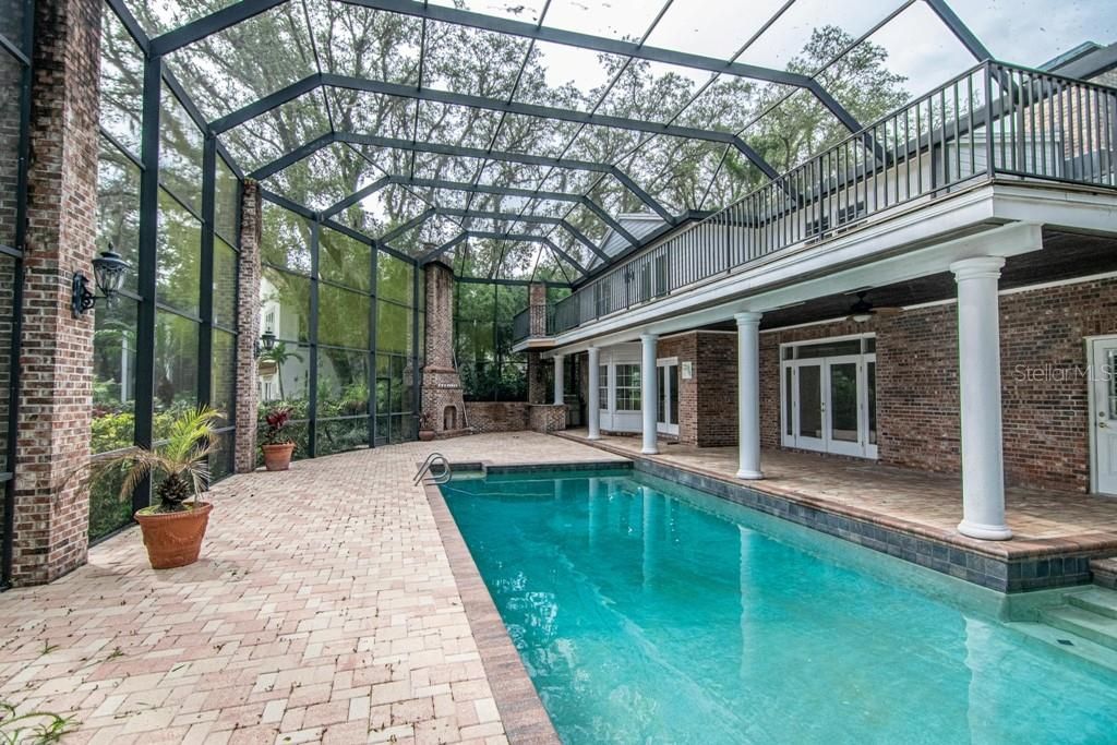 Glass Ceilings, Interior, Pool, Stone Walls, Sun Room