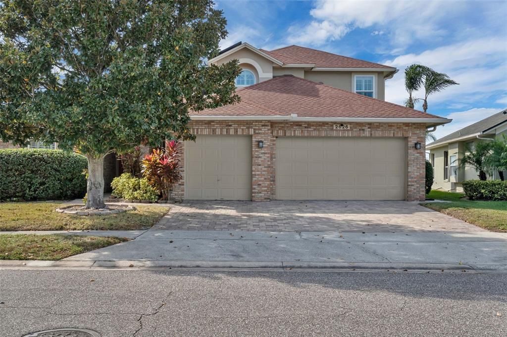 Attached, Exterior, Facade, Brick Facade, Mediterranean