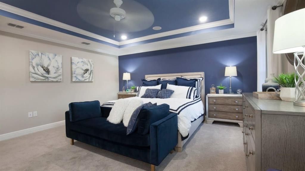 Bedroom, Interior, Recessed Lighting