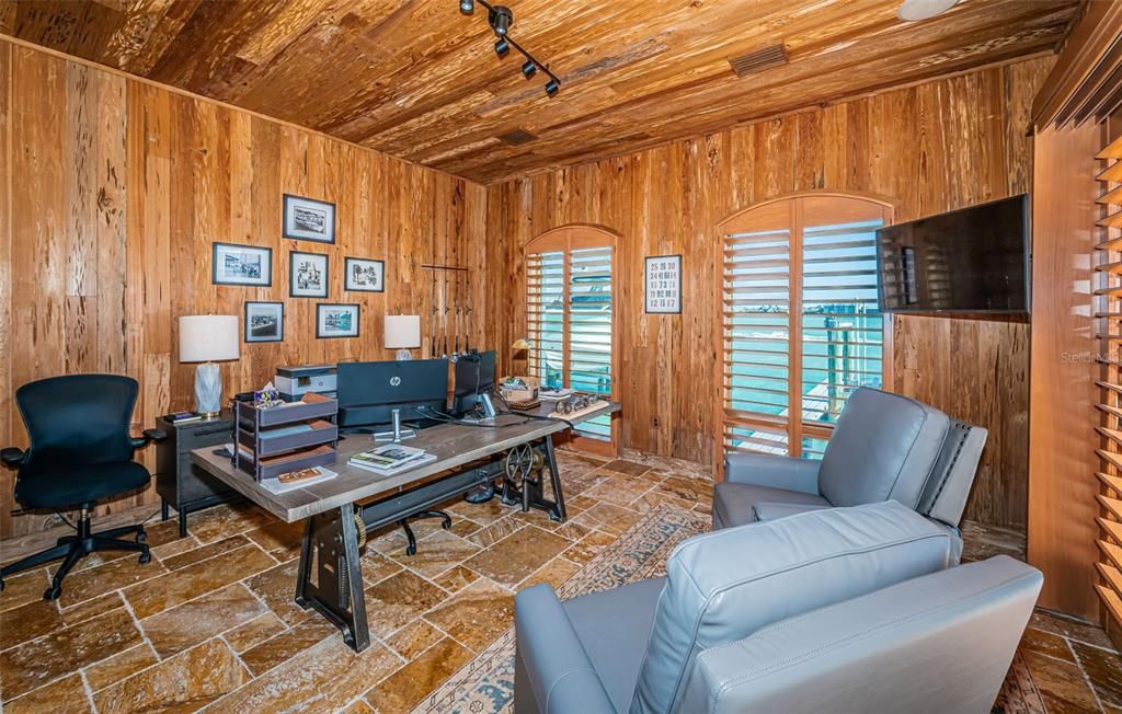 Home Office, Interior, Wooden Ceilings, Wooden Walls