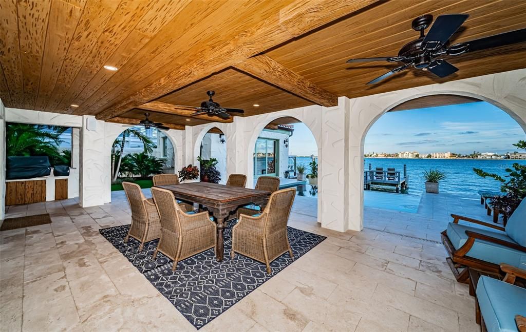 Exterior, Recessed Lighting, Water, Wooden Beams, Wooden Ceilings