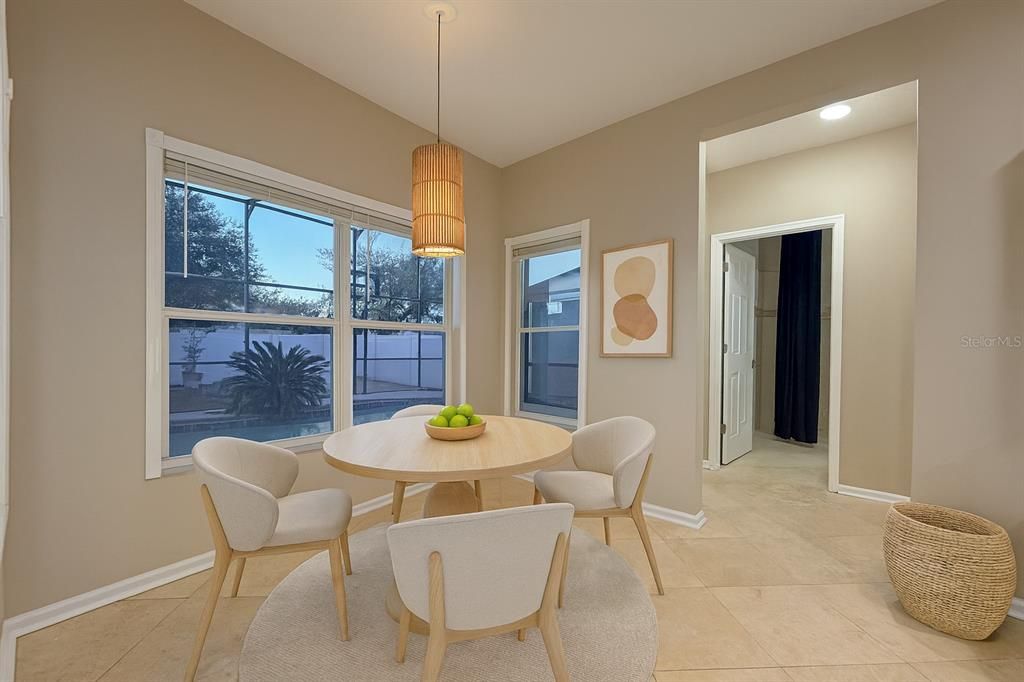 Dining room, Interior, Pendant Lights, Recessed Lighting