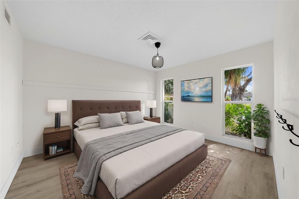 Bedroom, Interior, Wood Texture Flooring