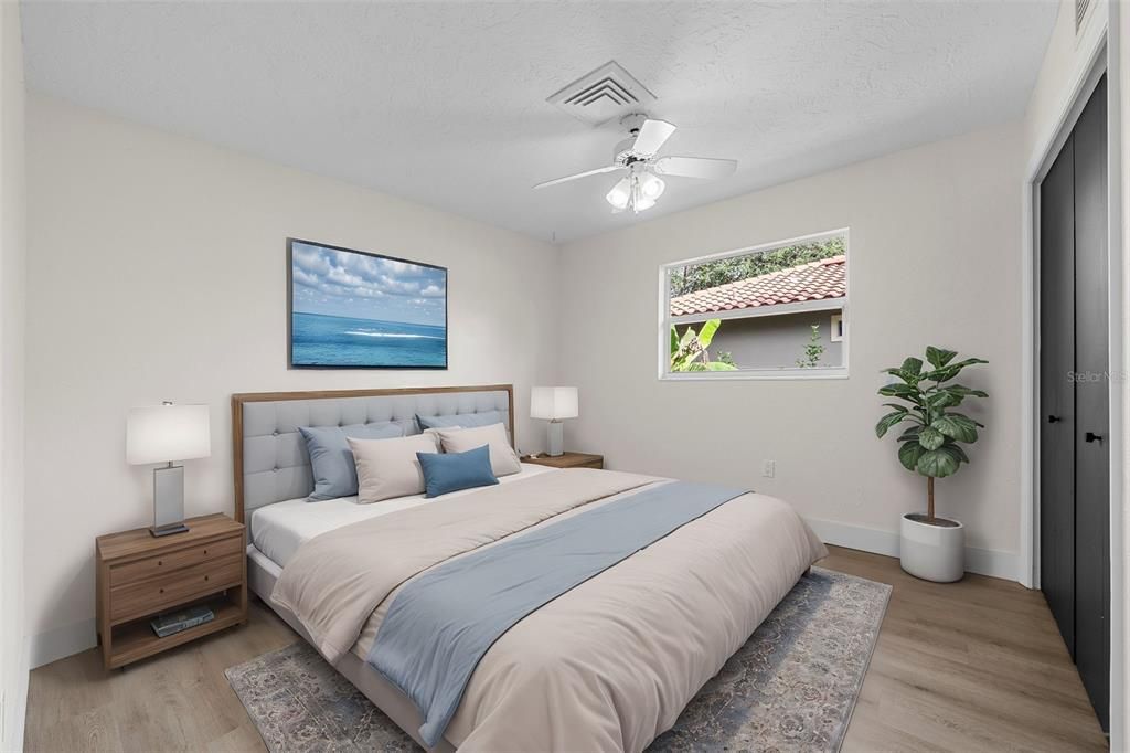 Bedroom, Interior, Wood Texture Flooring