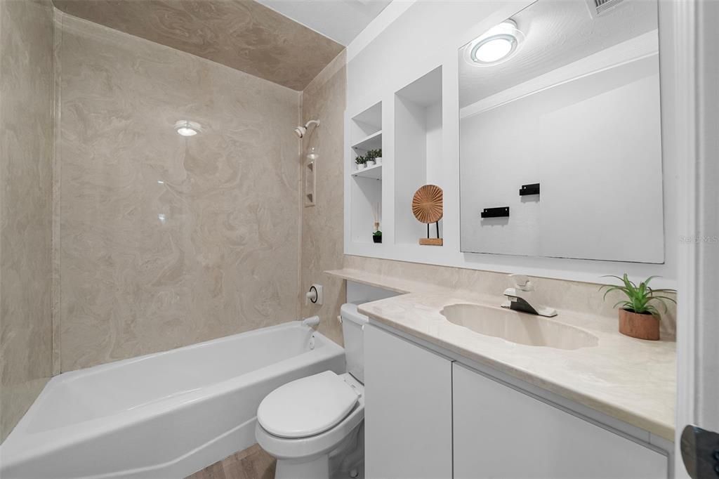 Bathroom, Interior, Wood Texture Flooring