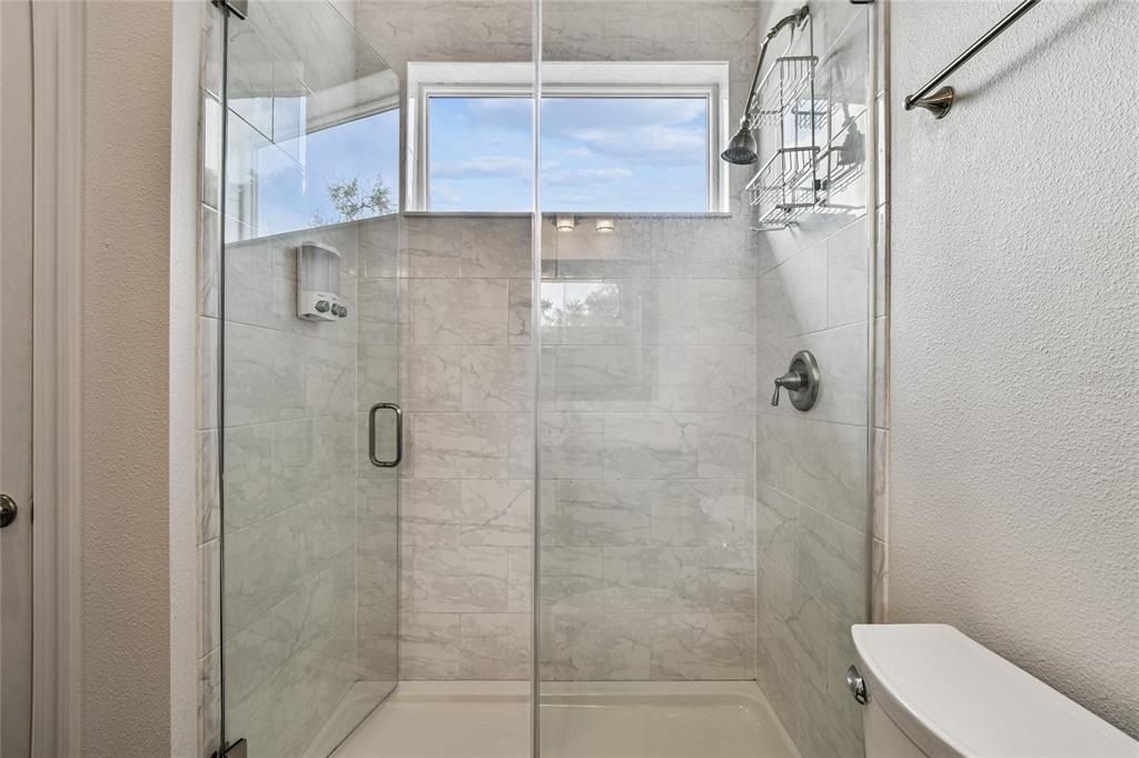 Bathroom, Glass Shower, Interior, Marble Walls