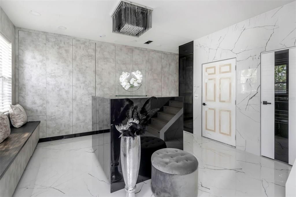 Interior, Marble, Marble Walls, Recessed Lighting