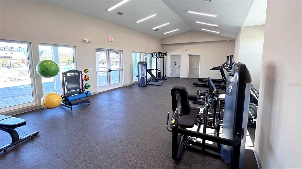 Fitness Equipment, Gym, Interior, Recessed Lighting