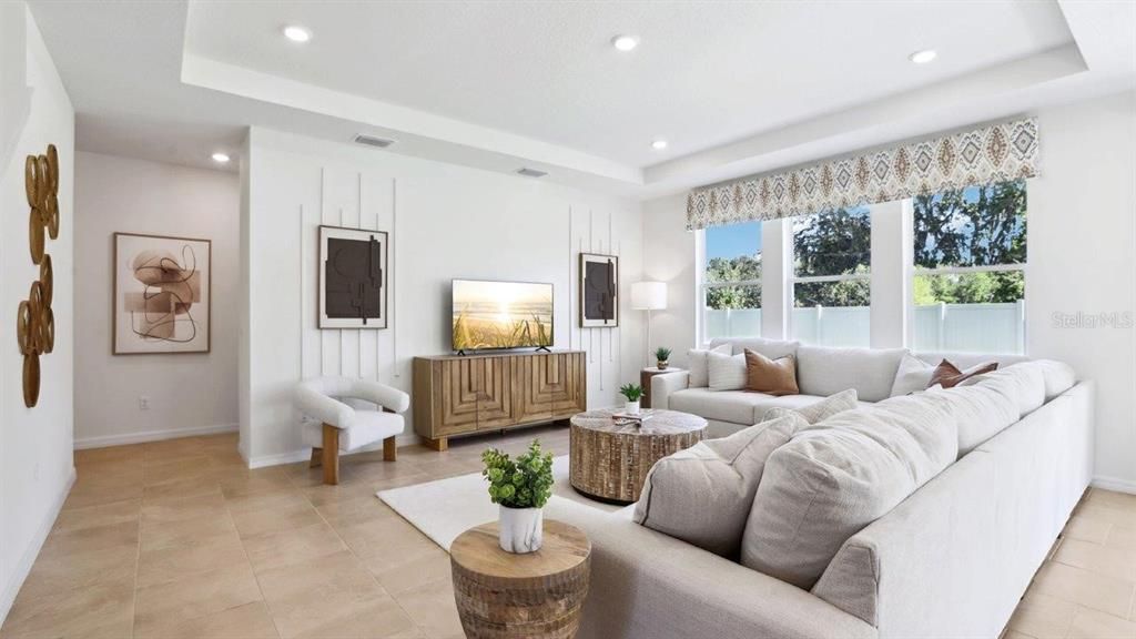 Interior, Living room, Recessed Lighting