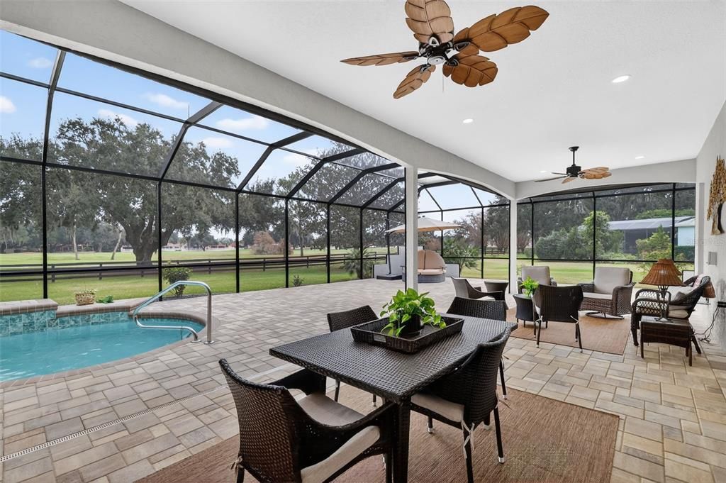 Dining room, Glass Ceilings, Interior, Pool, Recessed Lighting, Sun Room