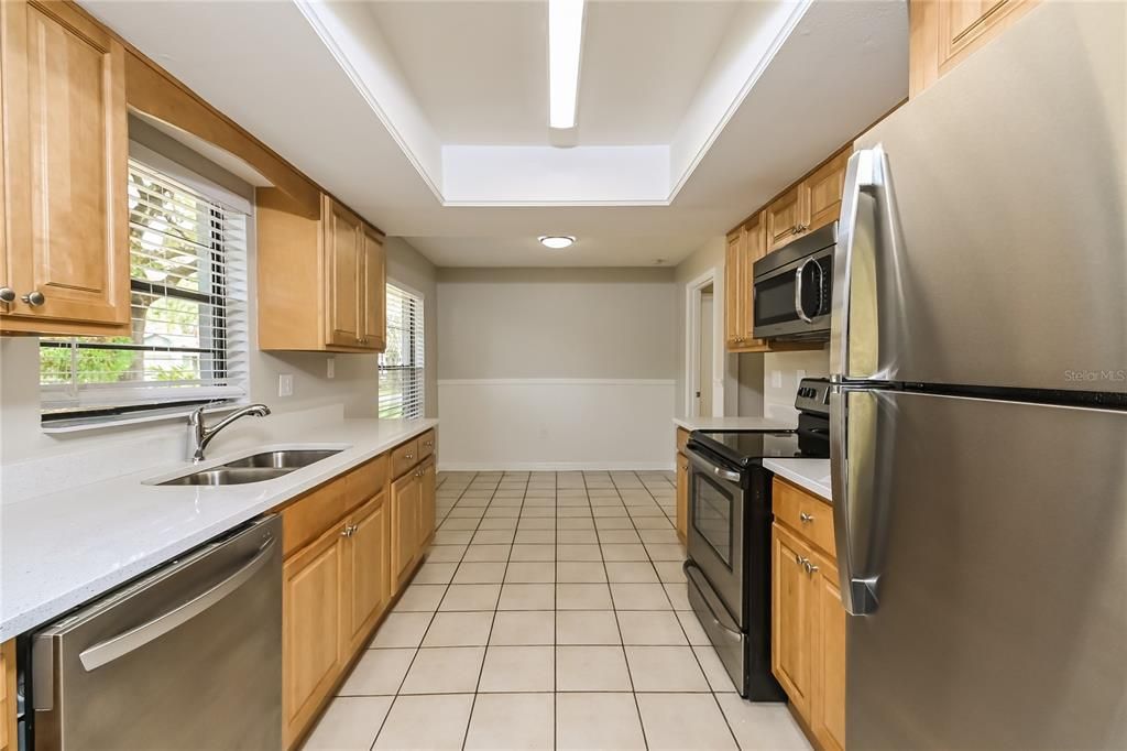 Interior, Kitchen, Recessed Lighting, Stainless Steel Appliances