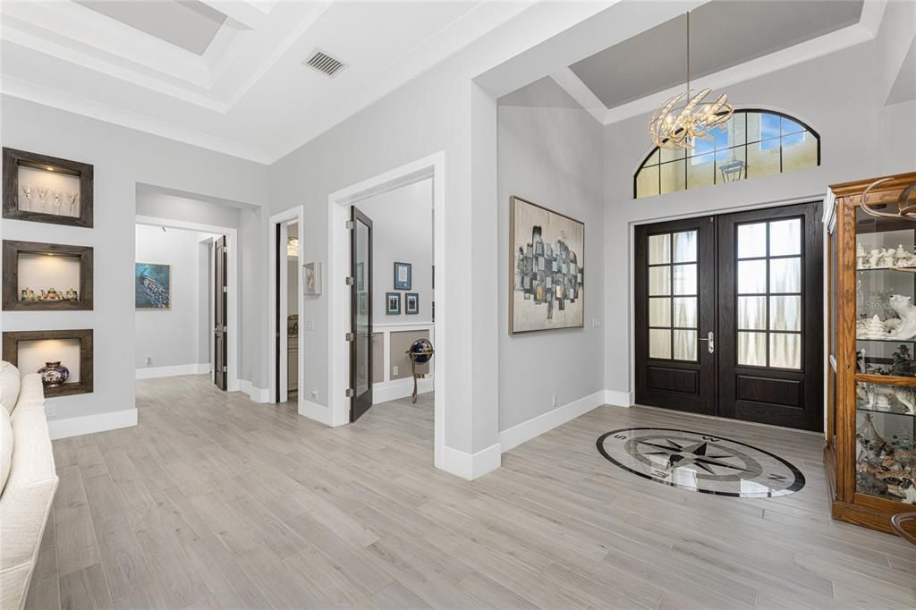 Interior, Pendant Lights, Wood Texture Flooring