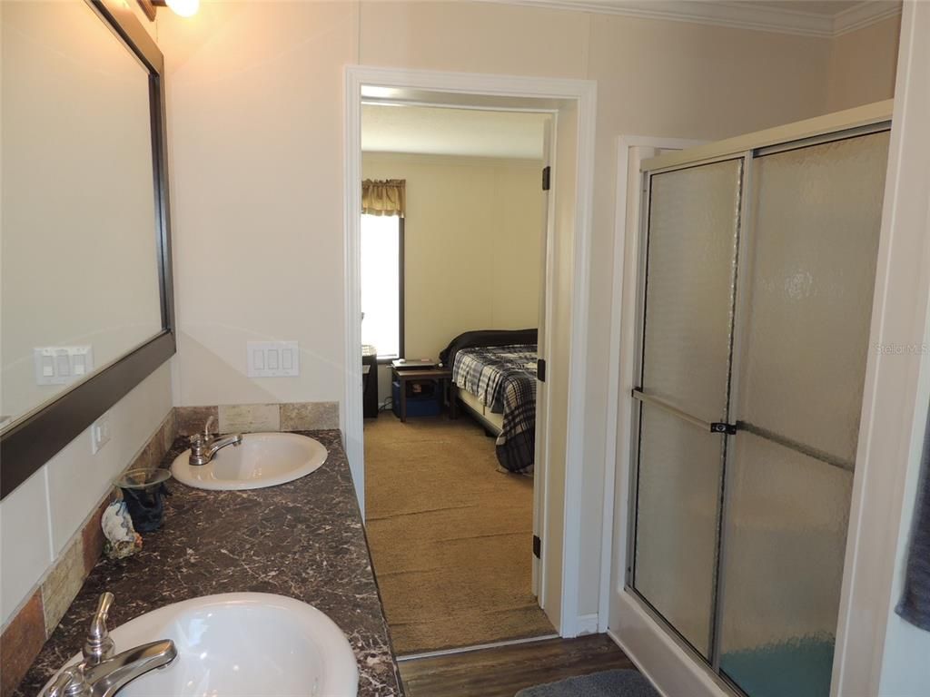 Bathroom, Dual Sink Vanities, Glass Shower, Interior