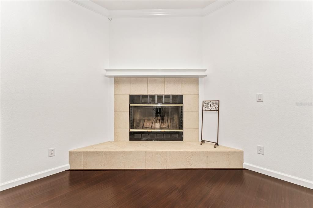 Fireplace, Interior, Wood Texture Flooring