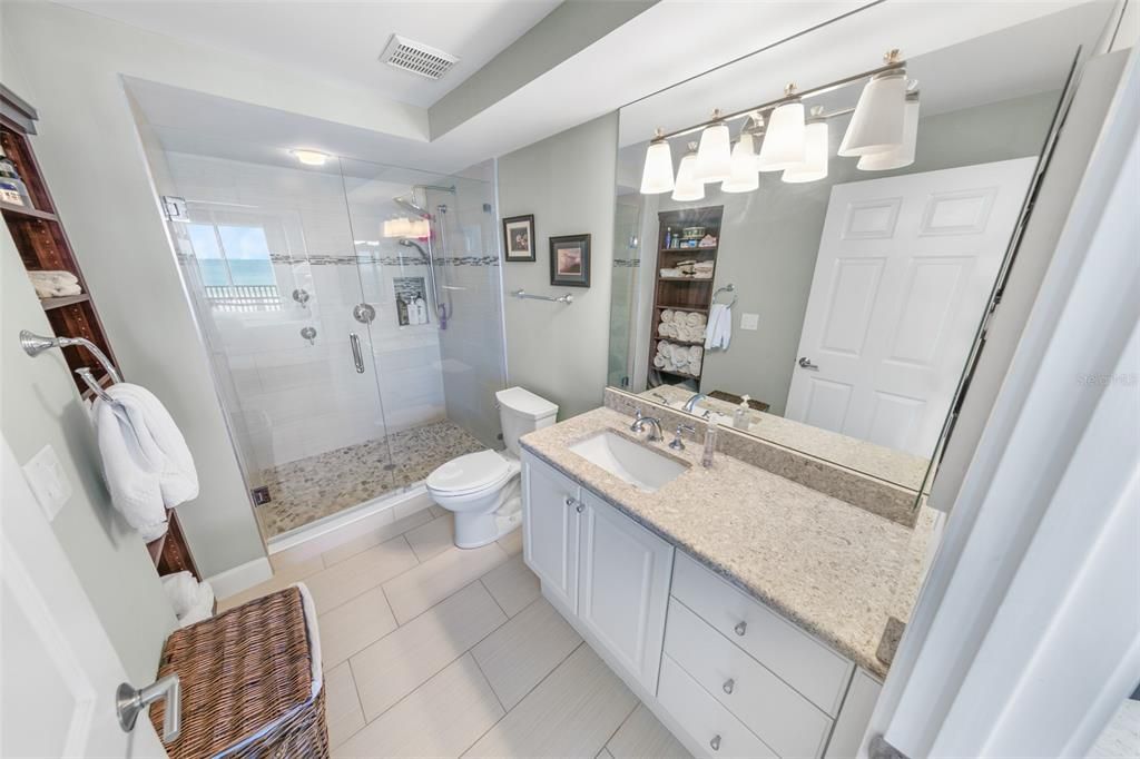 Bathroom, Dual Sink Vanities, Glass Shower, Interior