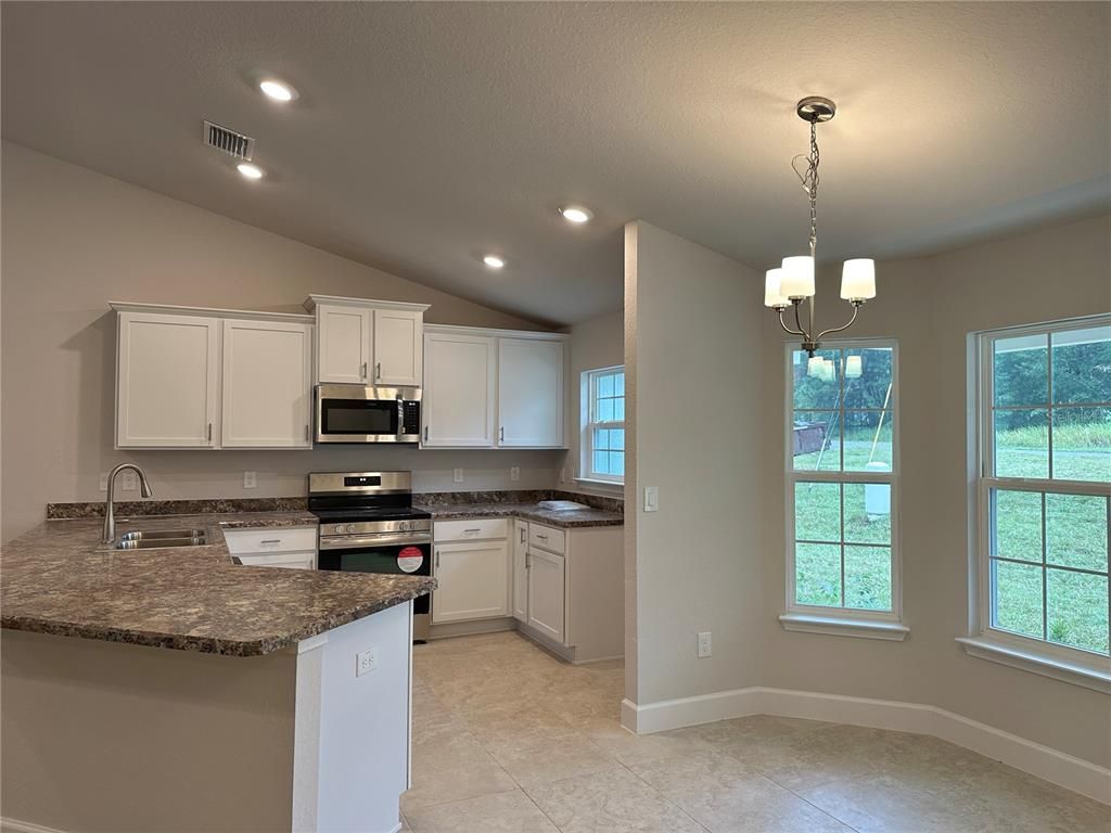 Interior, Kitchen, Pendant Lights, Recessed Lighting, Stainless Steel Appliances