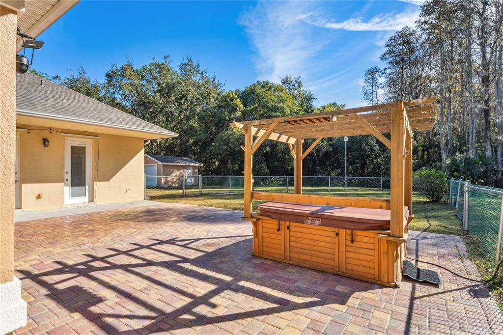Backyard, Exterior, Hot Tub