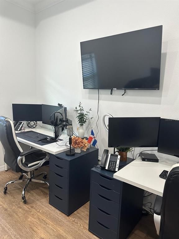 Home Office, Interior, Wood Texture Flooring