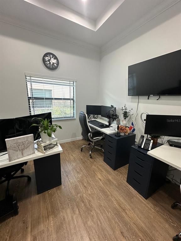 Home Office, Interior, Wood Texture Flooring