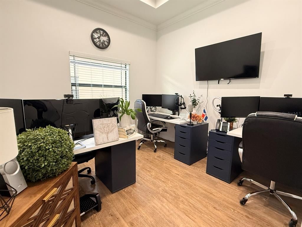 Home Office, Interior, Wood Texture Flooring