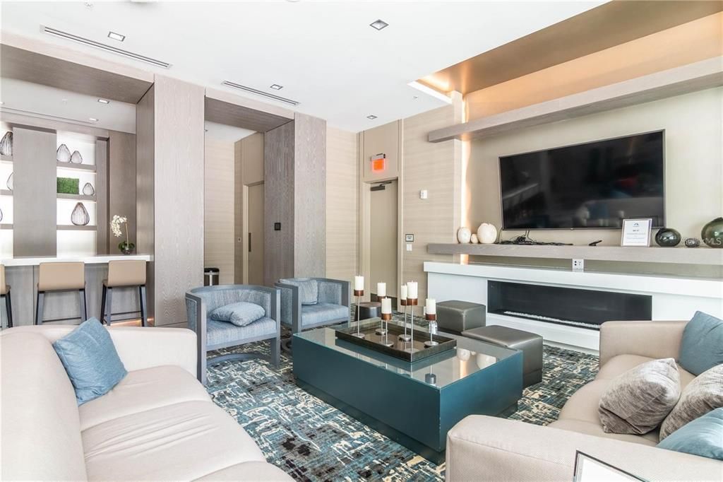 Fireplace, Interior, Living room, Recessed Lighting