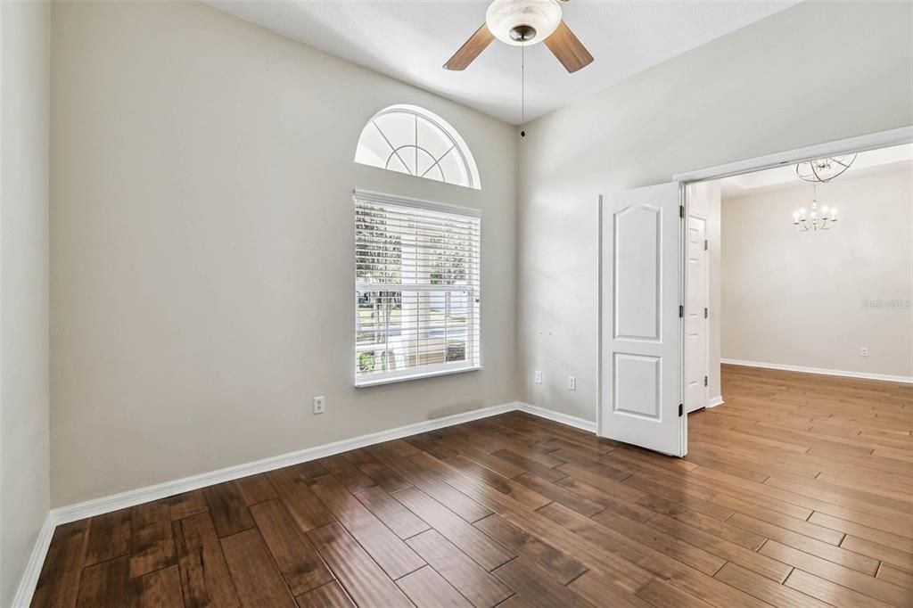 Chandelier, Empty room, Interior, Wood Texture Flooring