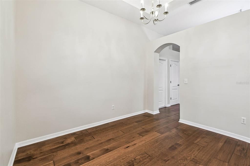 Chandelier, Empty room, Interior, Wood Texture Flooring