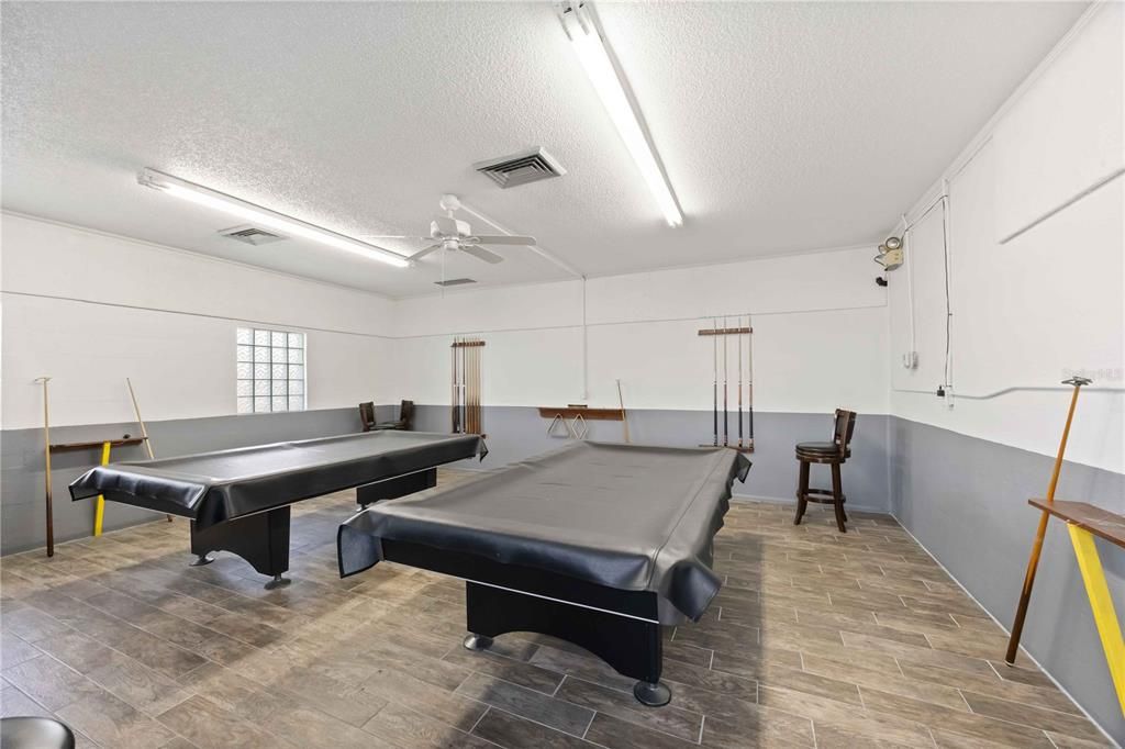 Billiard Table, Game Room, Interior, Wood Texture Flooring