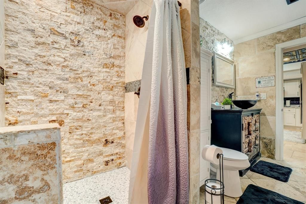 Bathroom, Interior, Stone Walls