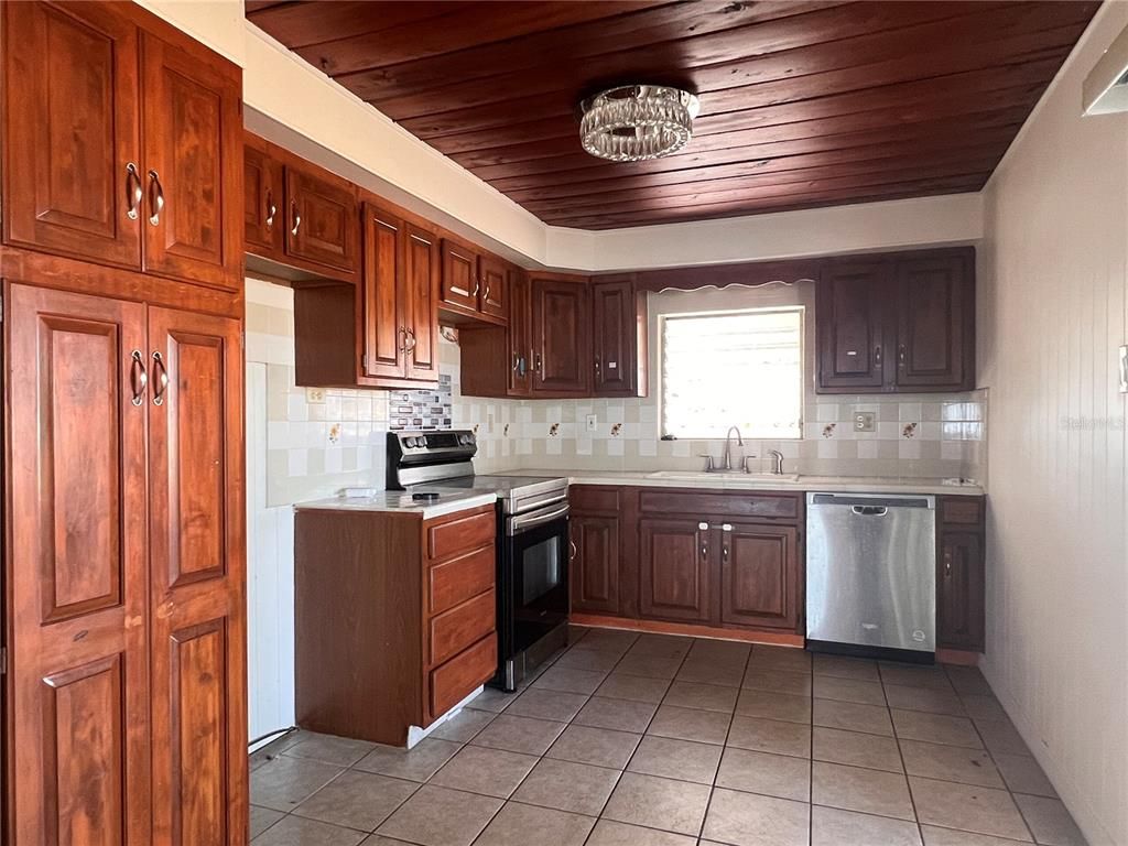 Interior, Kitchen, Stainless Steel Appliances, Wooden Ceilings