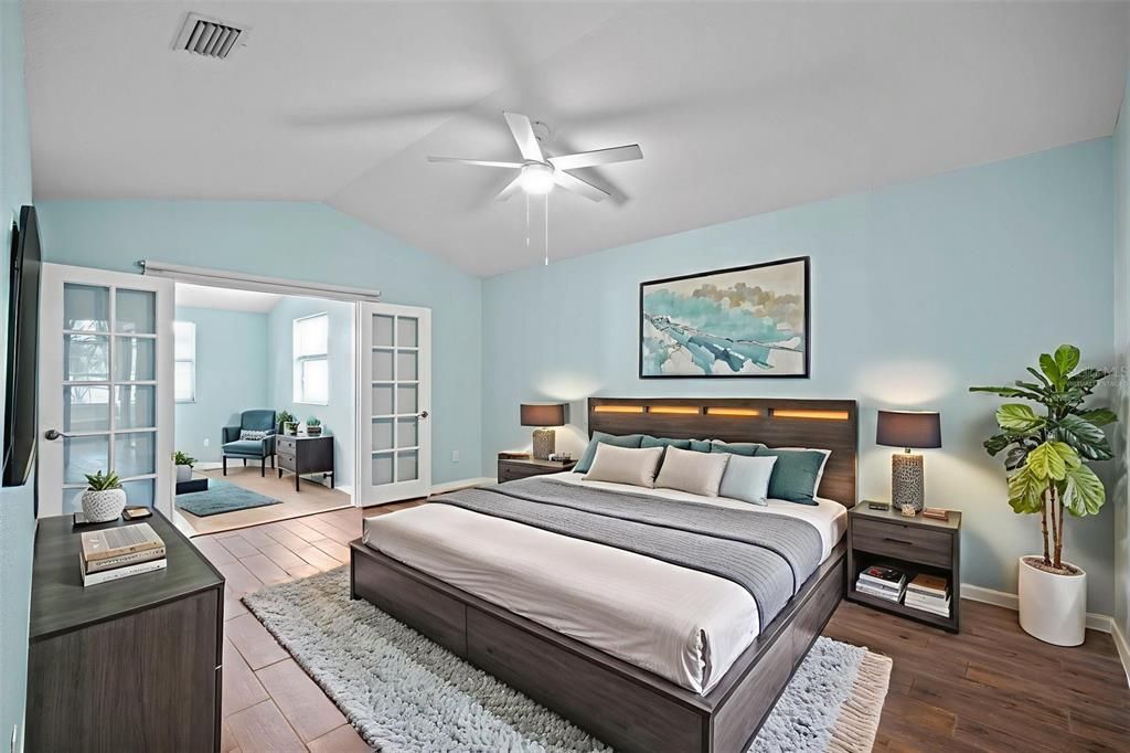 Bedroom, Interior, Wood Texture Flooring