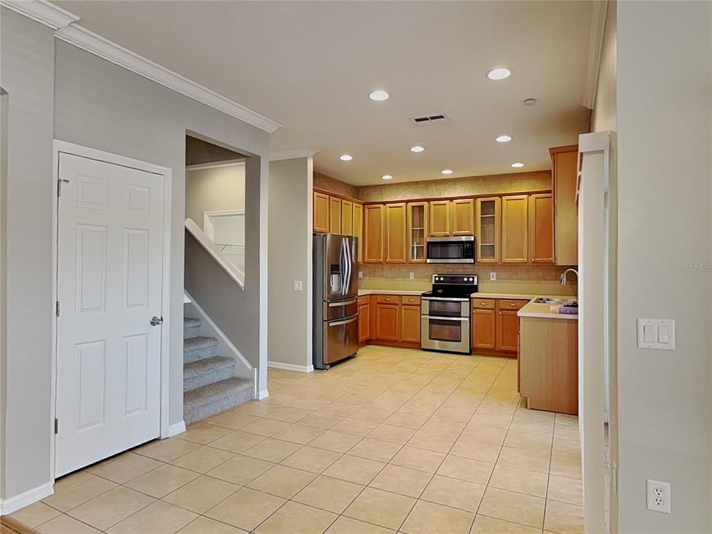 Interior, Kitchen, Recessed Lighting, Stainless Steel Appliances