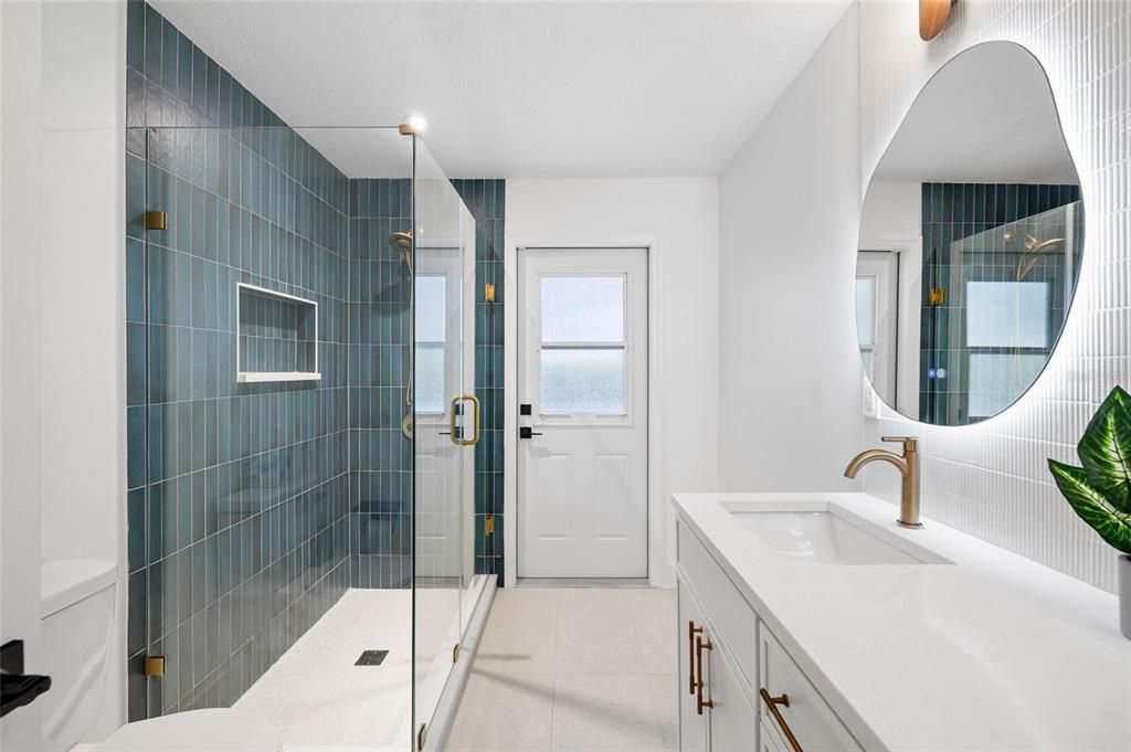 Bathroom, Glass Shower, Interior