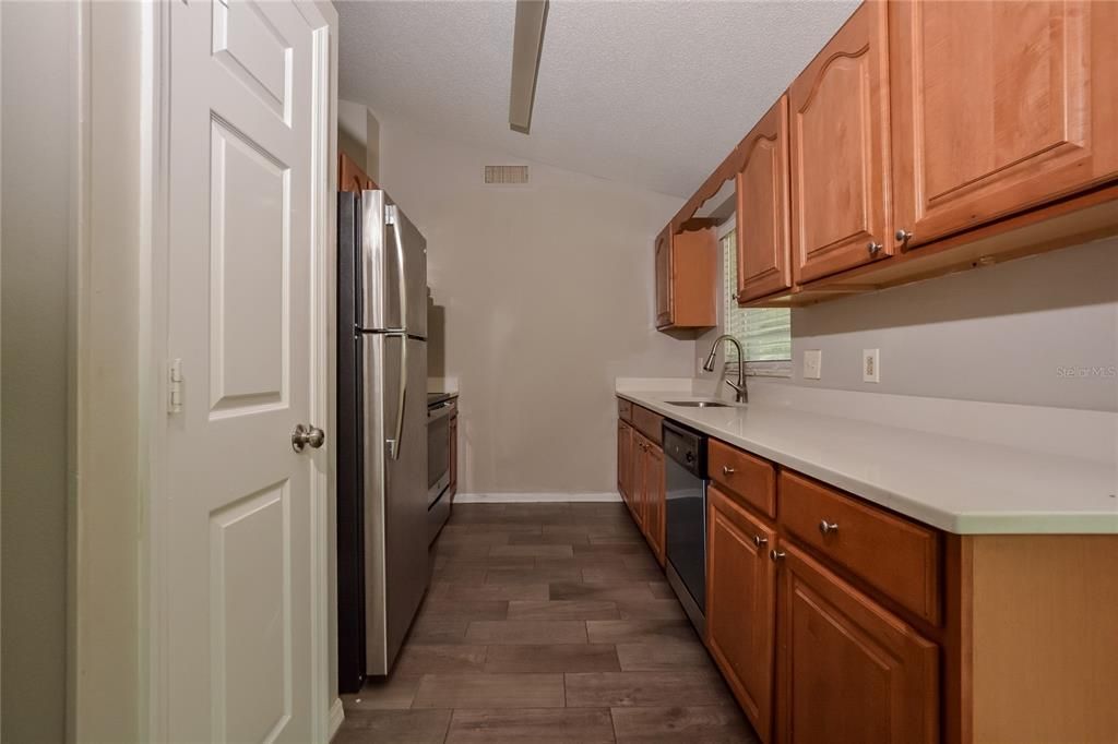 Interior, Kitchen, Wood Texture Flooring