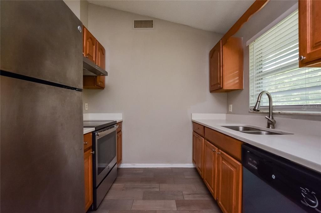 Interior, Kitchen, Wood Texture Flooring