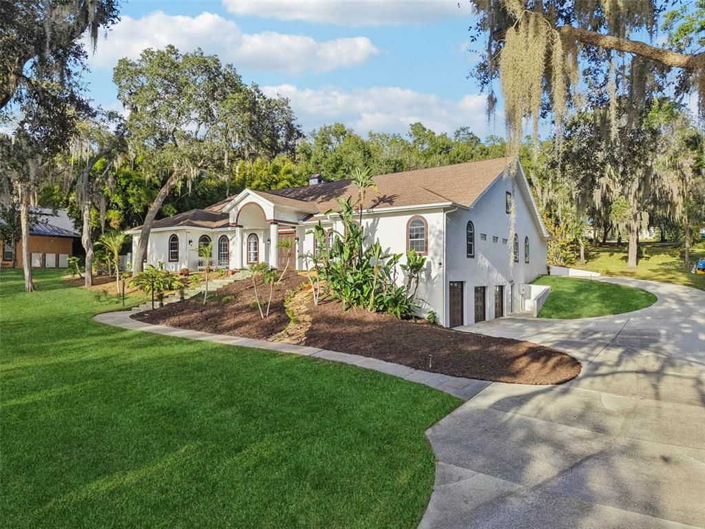 Backyard, Exterior, Facade, Spanish Mediterranean