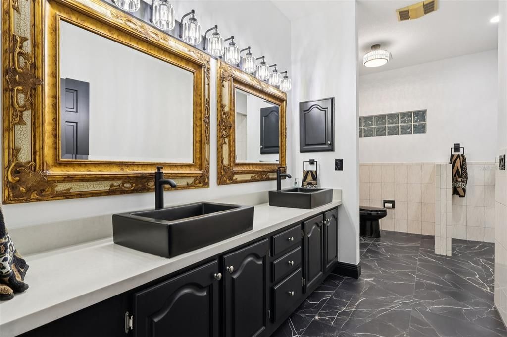 Bathroom, Dual Sink Vanities, Interior, Marble