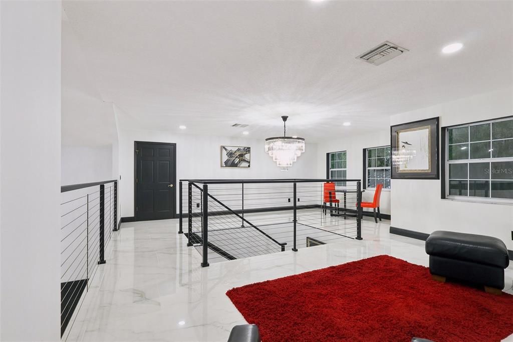 Chandelier, Dining room, Interior, Marble, Recessed Lighting