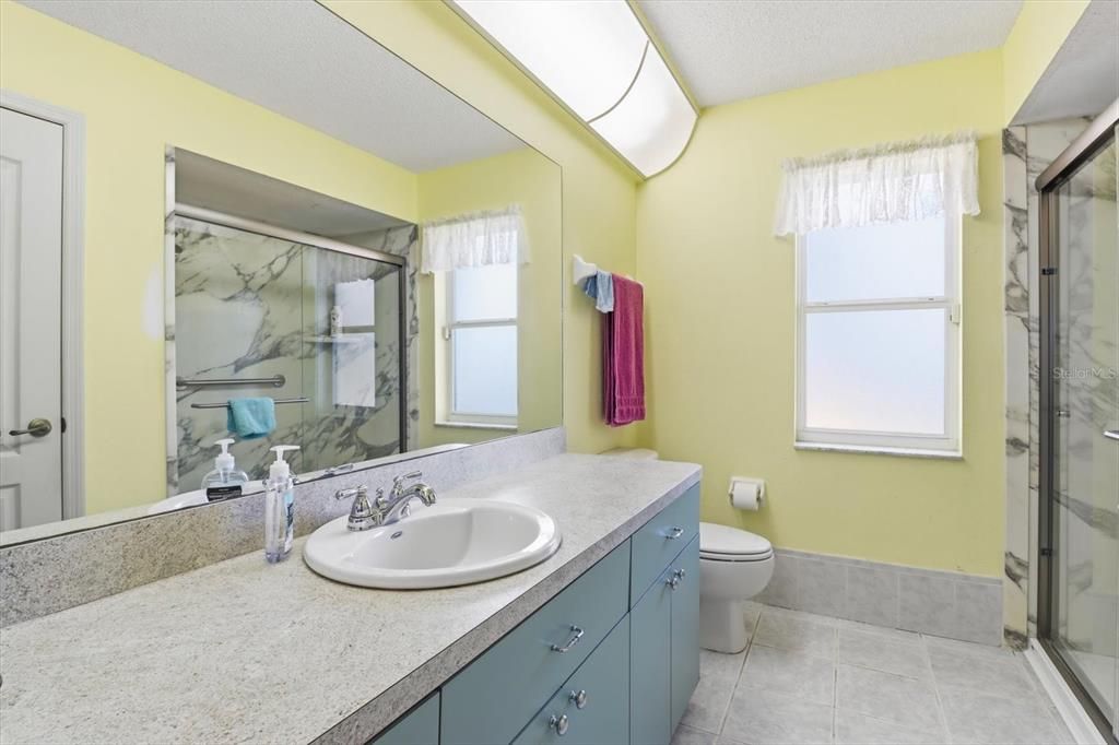 Bathroom, Glass Shower, Interior, Marble Walls