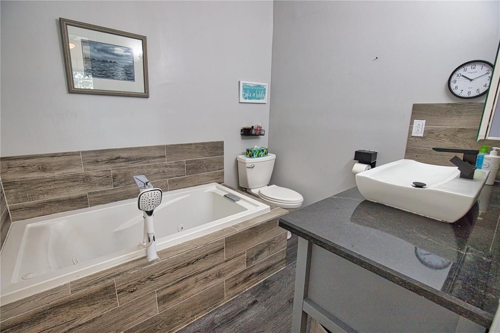Bathroom, Interior, Wood Texture Flooring, Wooden Walls
