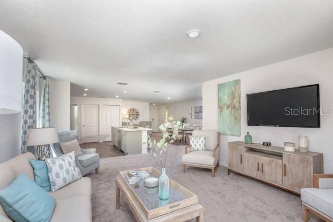 Interior, Kitchen, Living room, Recessed Lighting