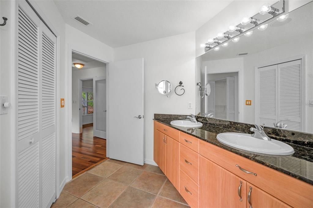 Bathroom, Dual Sink Vanities, Interior, Wood Texture Flooring