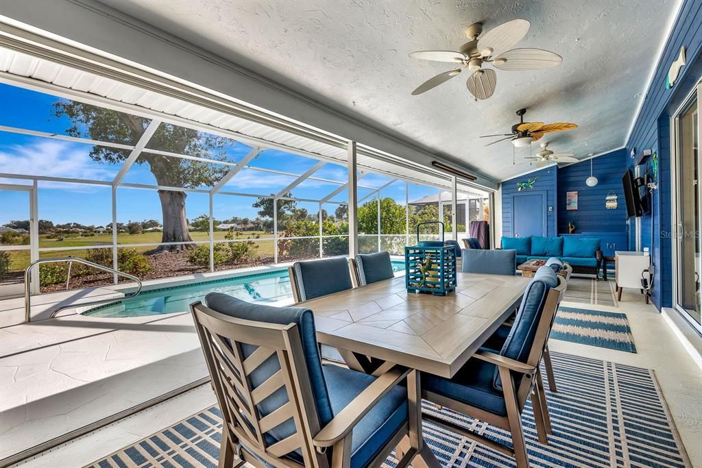 Dining room, Glass Ceilings, Interior, Pool, Sun Room