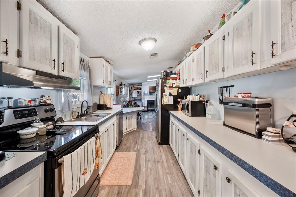 Interior, Kitchen, Wood Texture Flooring