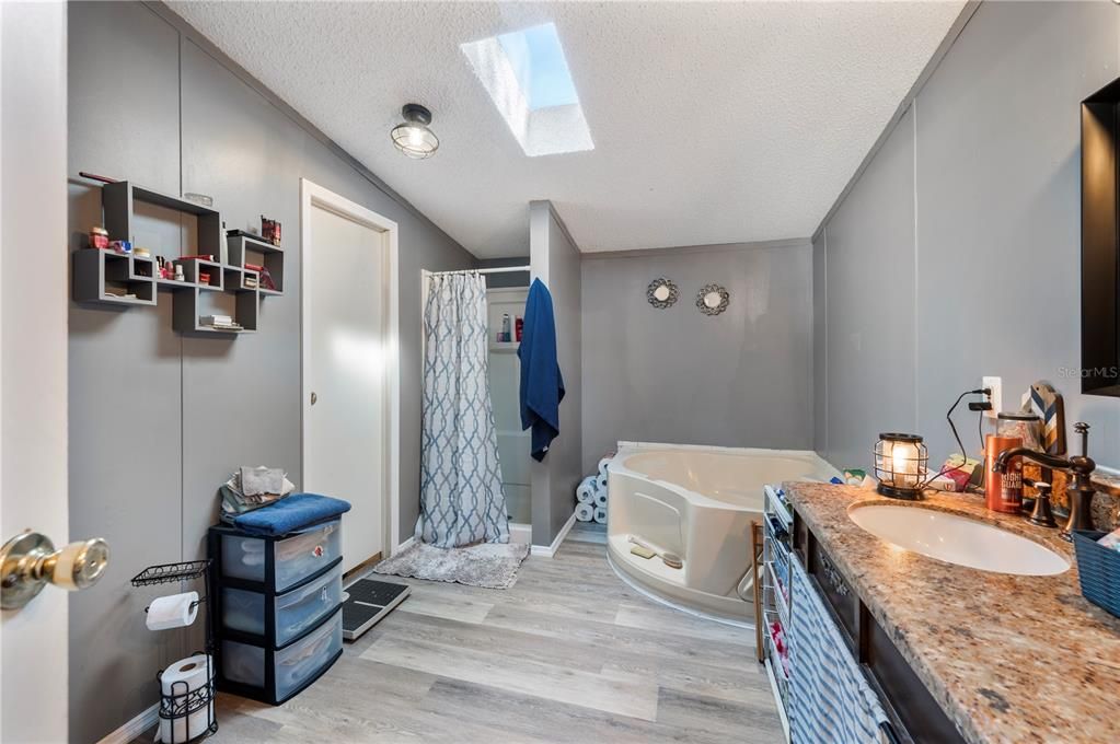 Bathroom, Interior, Wood Texture Flooring