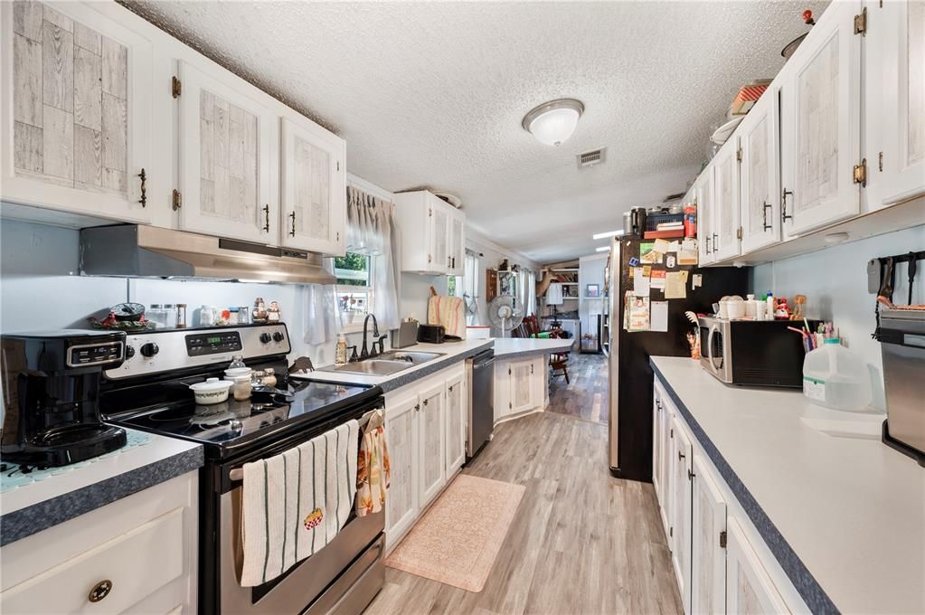 Interior, Kitchen, Wood Texture Flooring