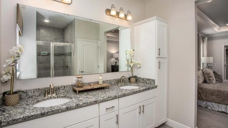Bathroom, Bedroom, Dual Sink Vanities, Interior, Recessed Lighting