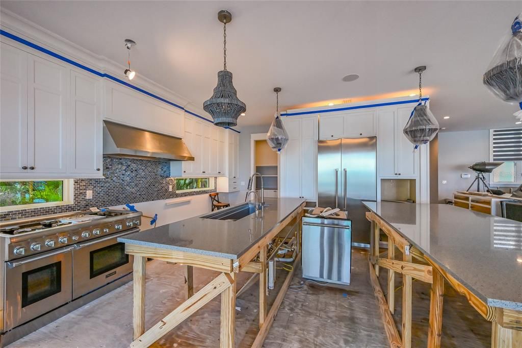 Interior, Kitchen, Pendant Lights, Recessed Lighting, Stainless Steel Appliances